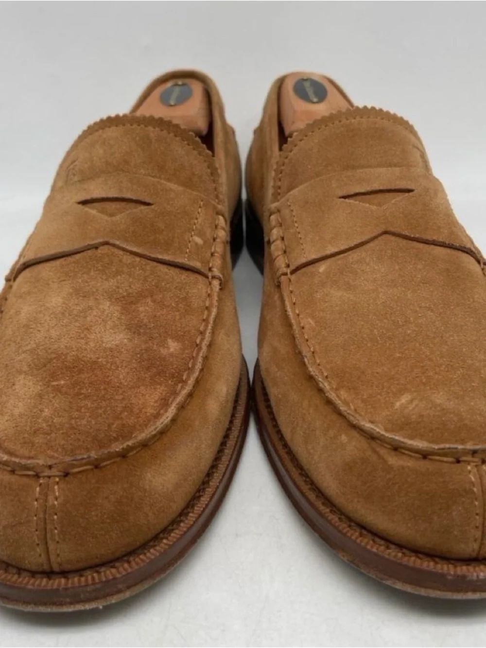 Tod's Suede Penny Loafers in Tan Brown